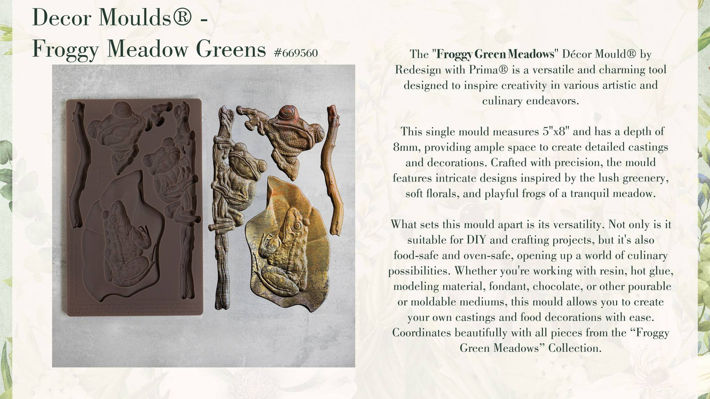 Froggy Meadow Greens Decor Moulds