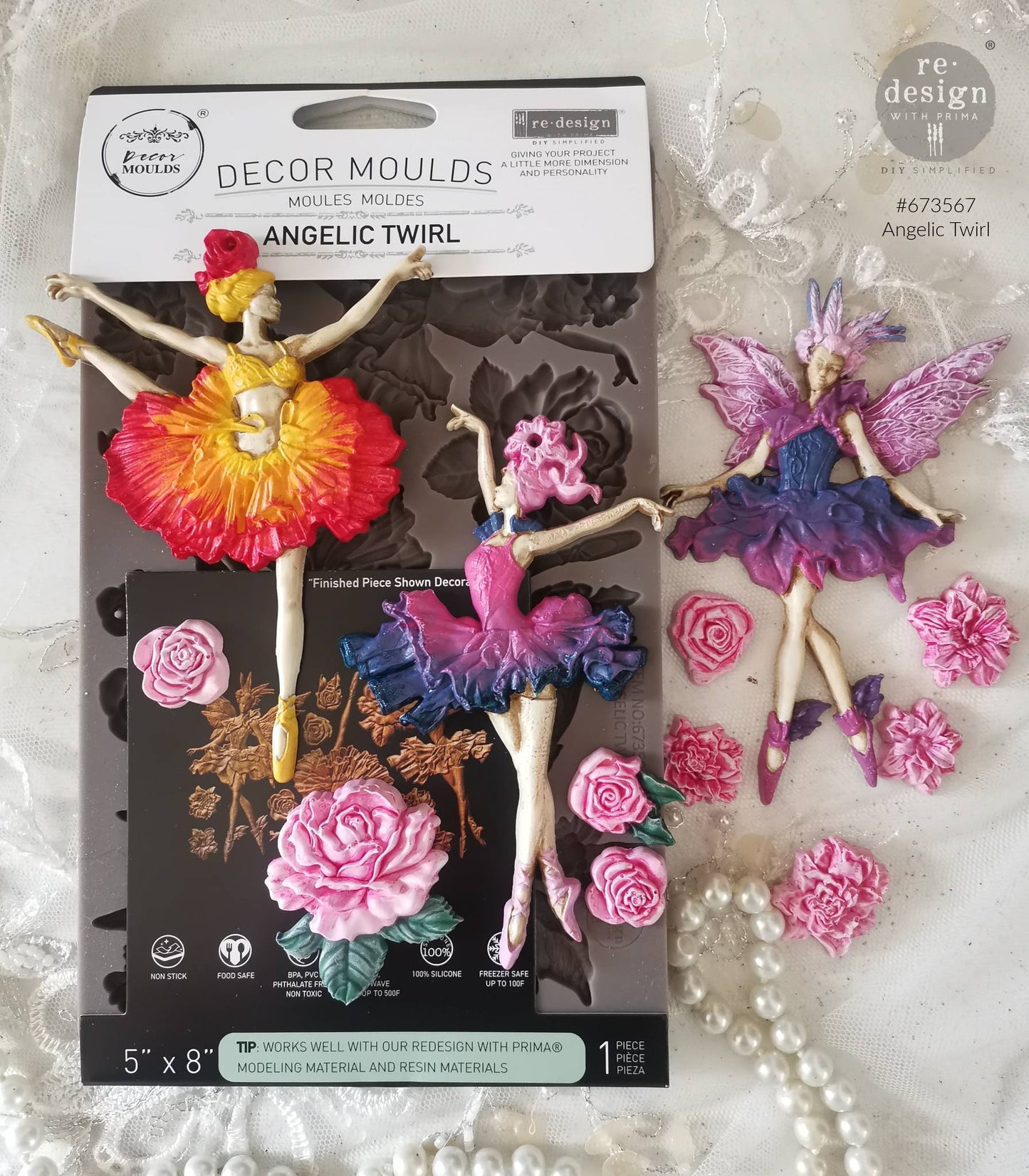 Angelic Twirl Decor Moulds