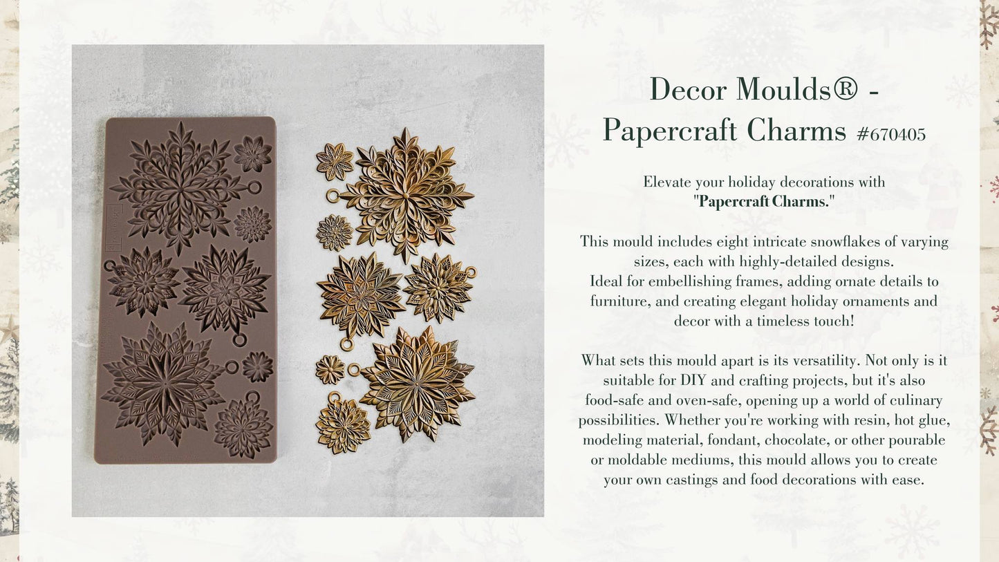 Papercraft Charms Decor Moulds