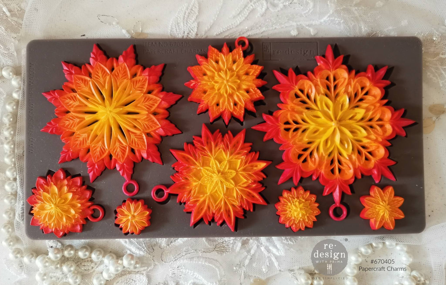 Papercraft Charms Decor Moulds