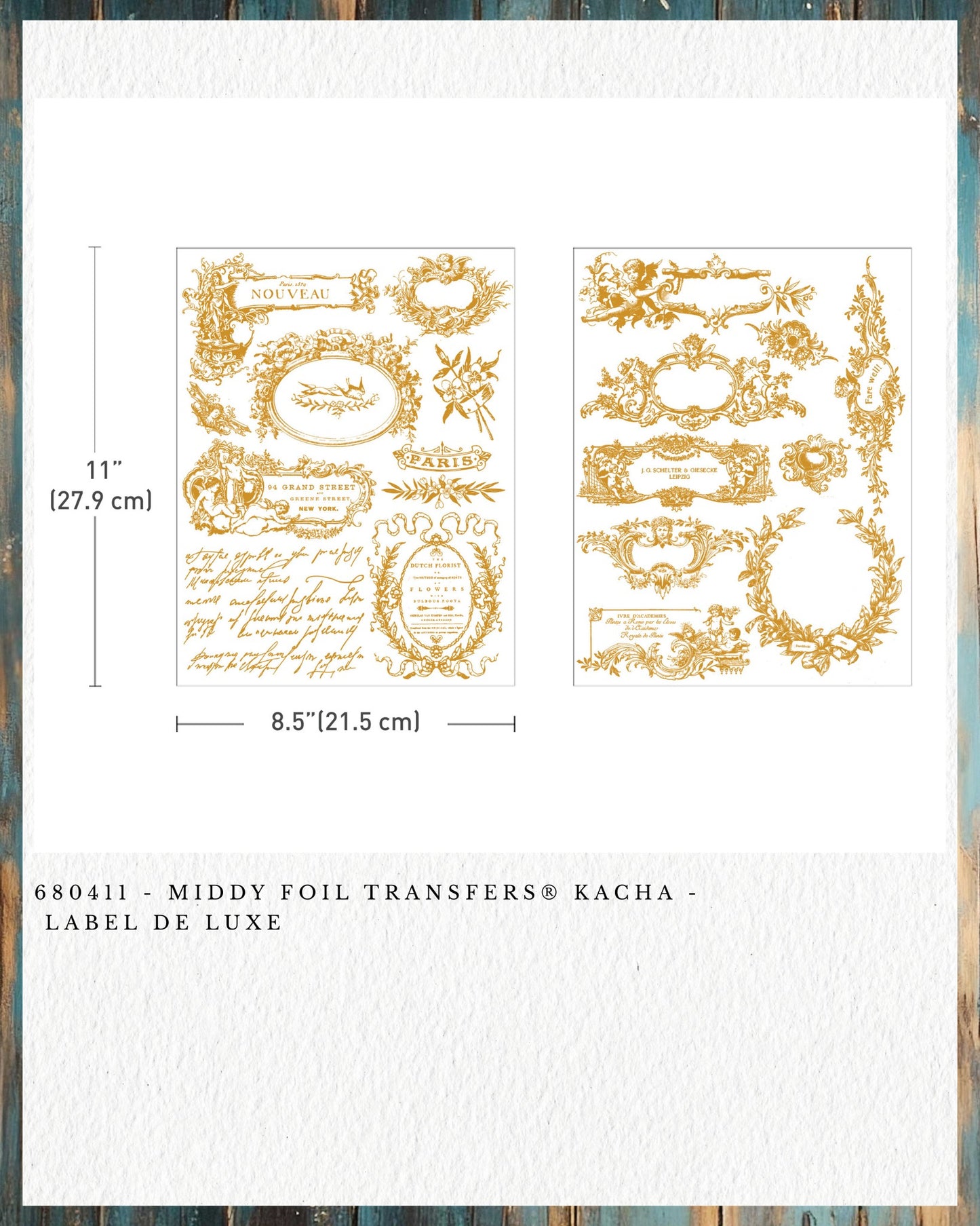 Kacha Label de Luxe Middy Foil Transfers