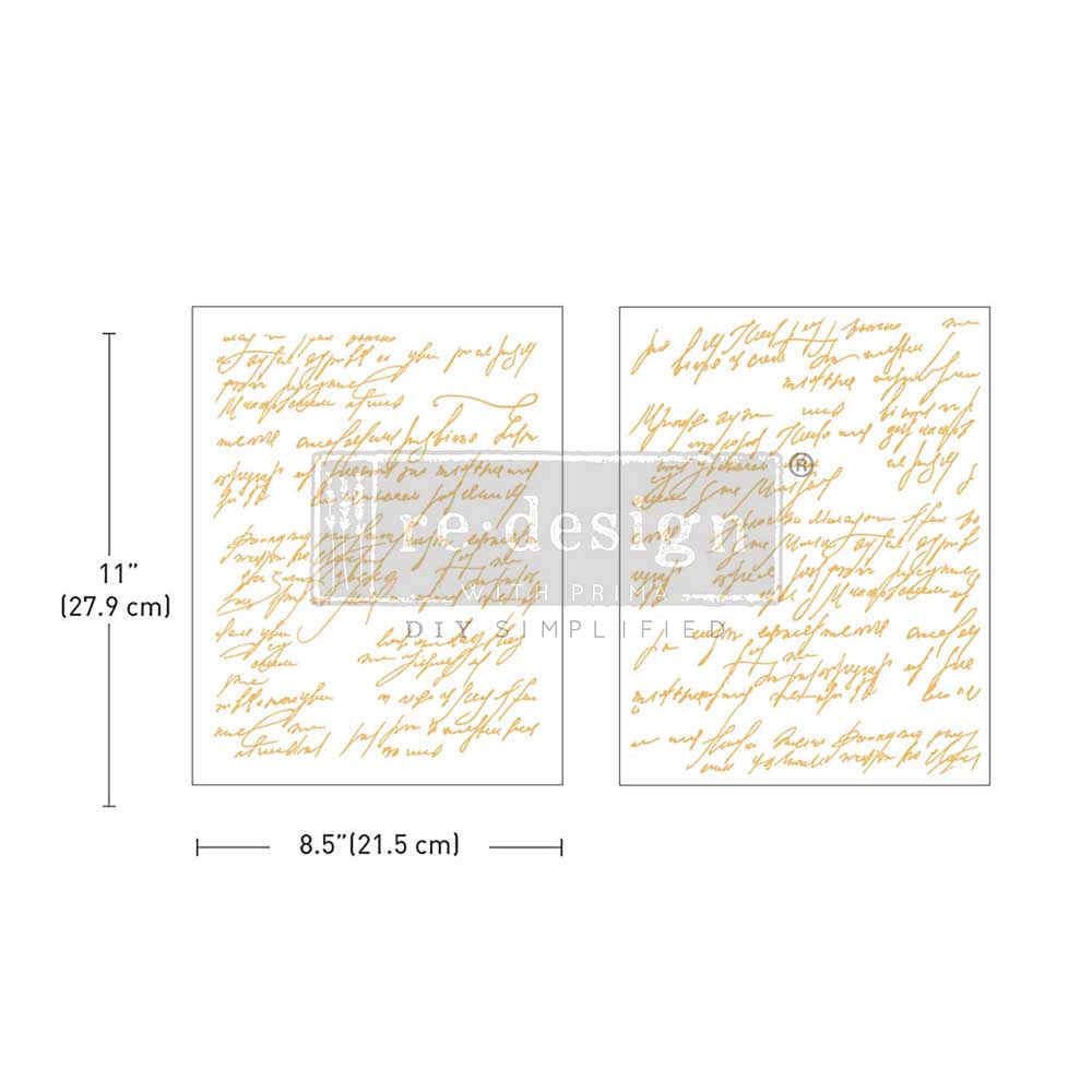 Kacha Shimmering Script Middy Foil Transfers