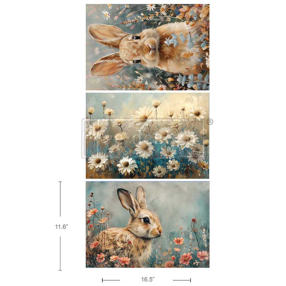 Garden Bunny Tales Decoupage Fiber Pack