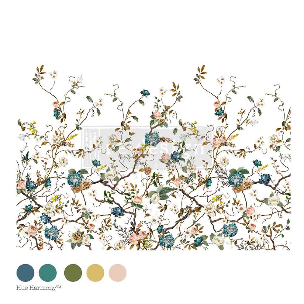 Blue Vine Decor Transfers