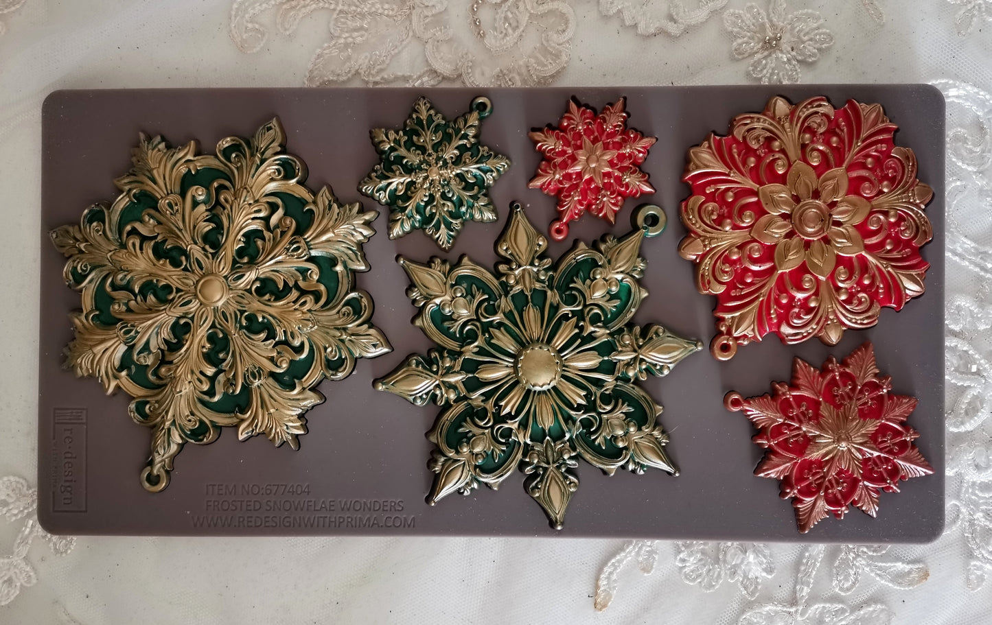 Frosted Snowflake Wonders Decor Moulds