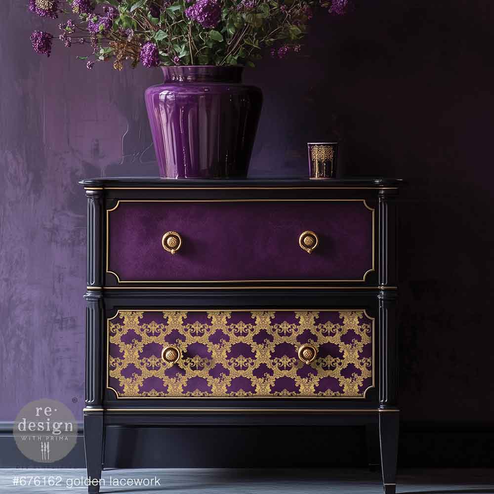 Kacha Golden Lacework Middy Foil Transfers