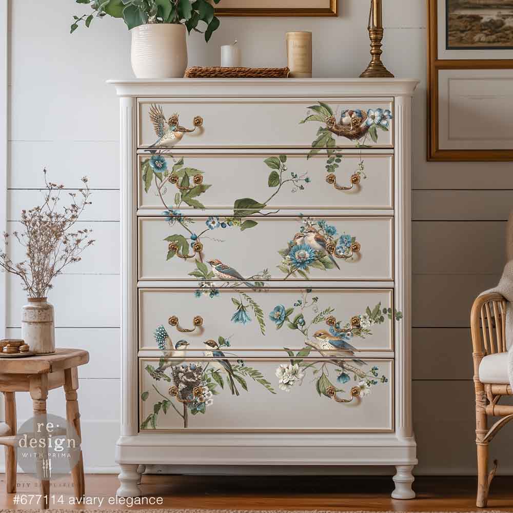 Aviary Elegance Decor Transfers