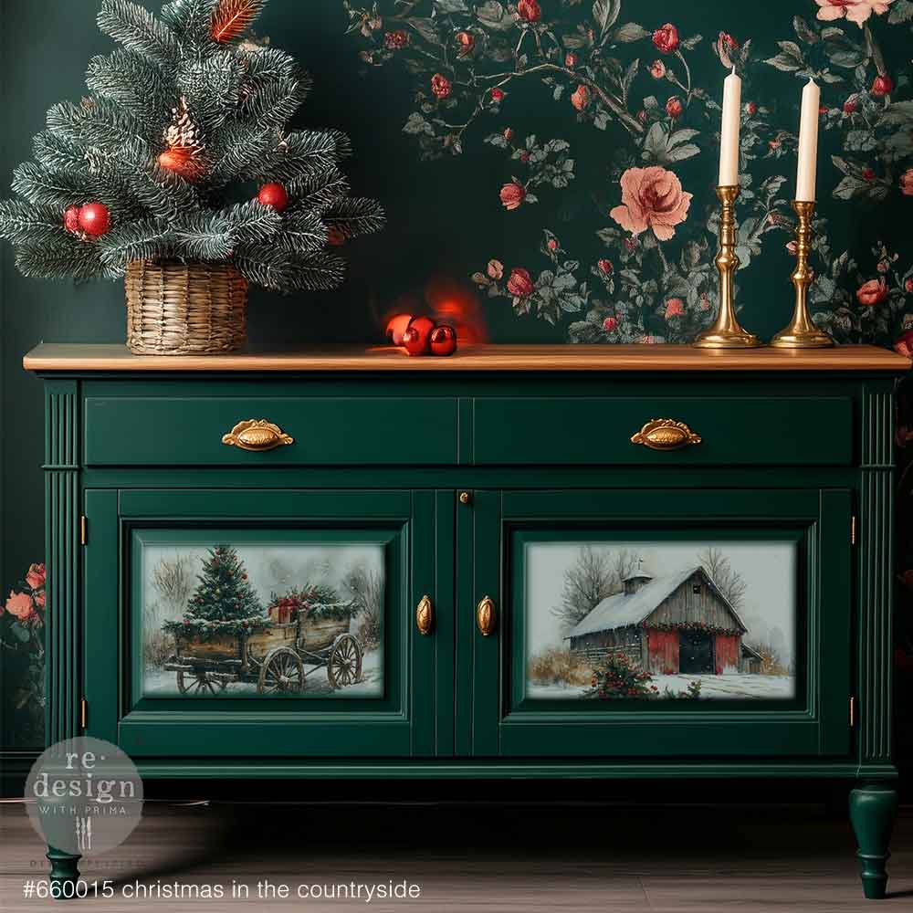 Christmas in the Countryside A3 Decoupage Fiber Pack