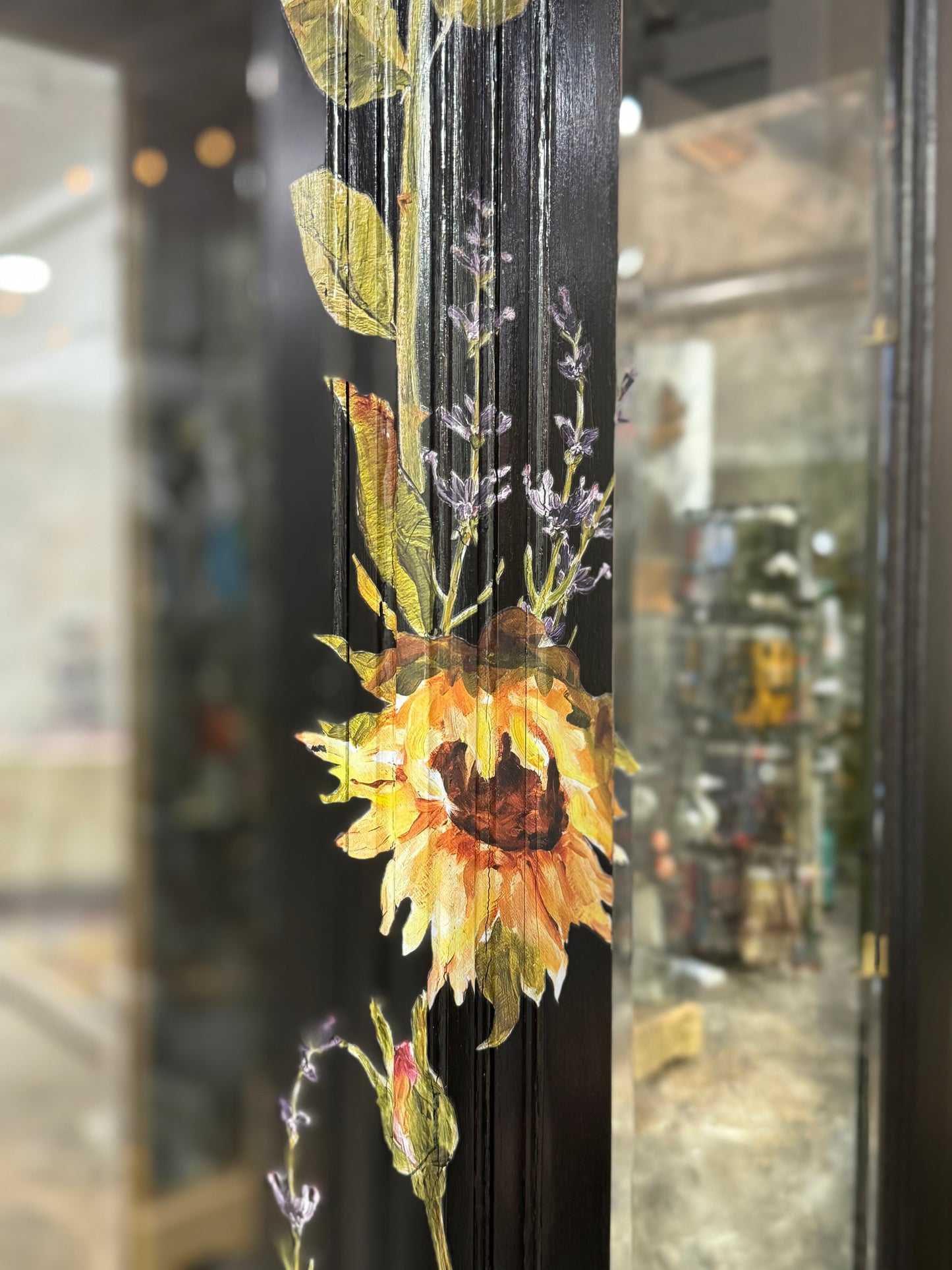 Midnight Bloom Curio Cabinet