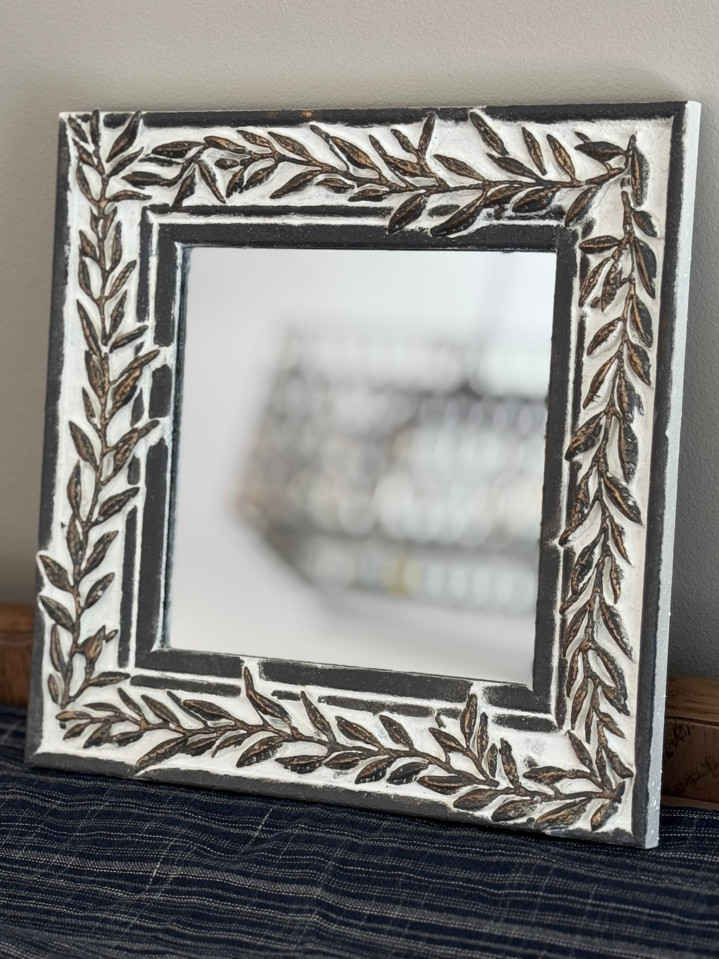 Rustic Leaf Haven Mirror