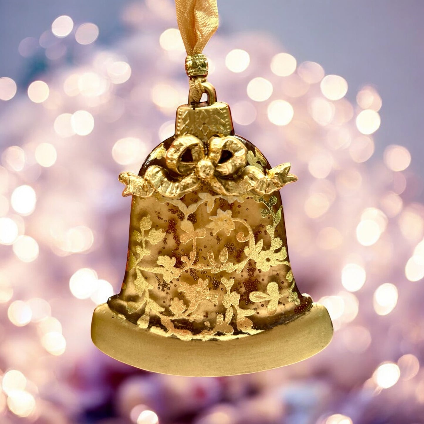 Bell Golden Bow Ornament