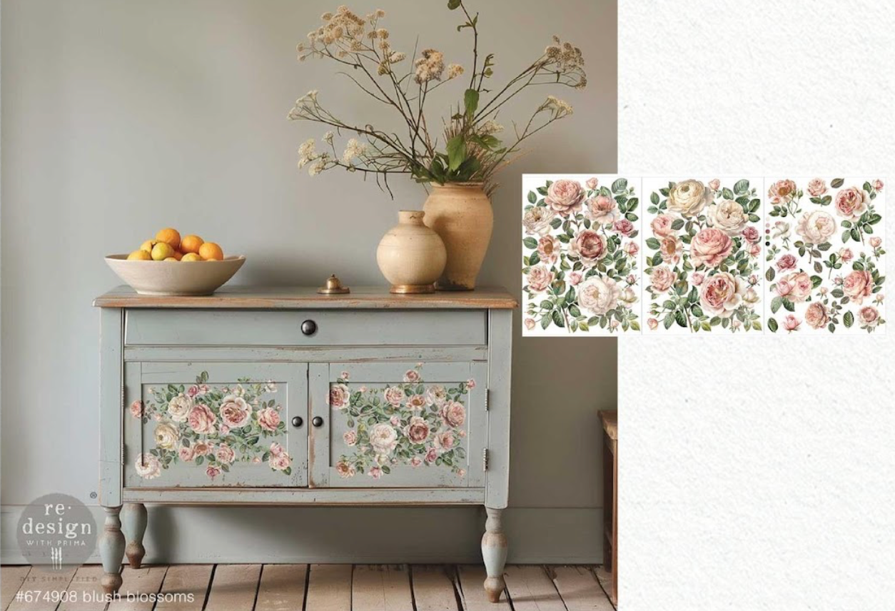 Creamy Blush Blooms Middy Transfers