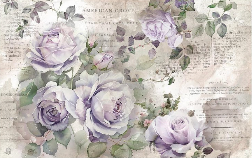 Soft Veil Double Delight Decoupage Fiber Paper Set