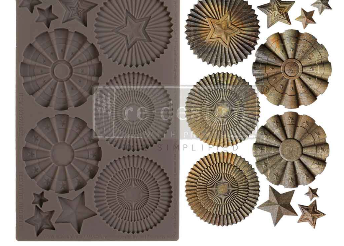 Red, White, and Blue Decor Moulds