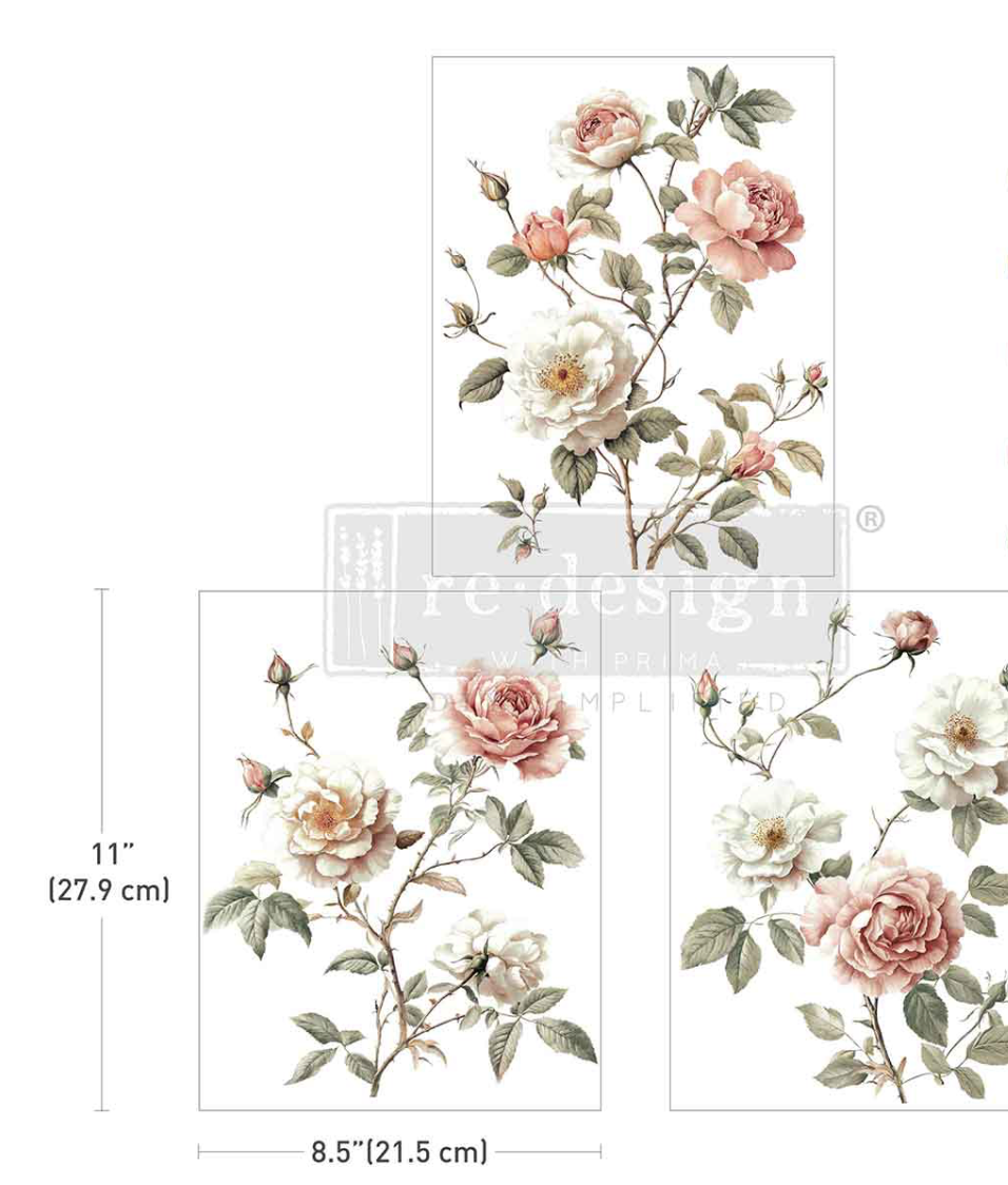 Creamy Blush Blooms Middy Transfers