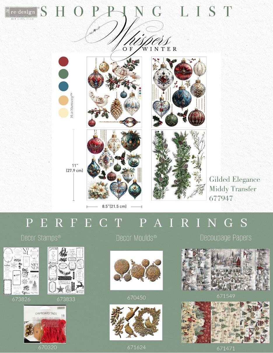 Gilded Elegance Middy Transfers