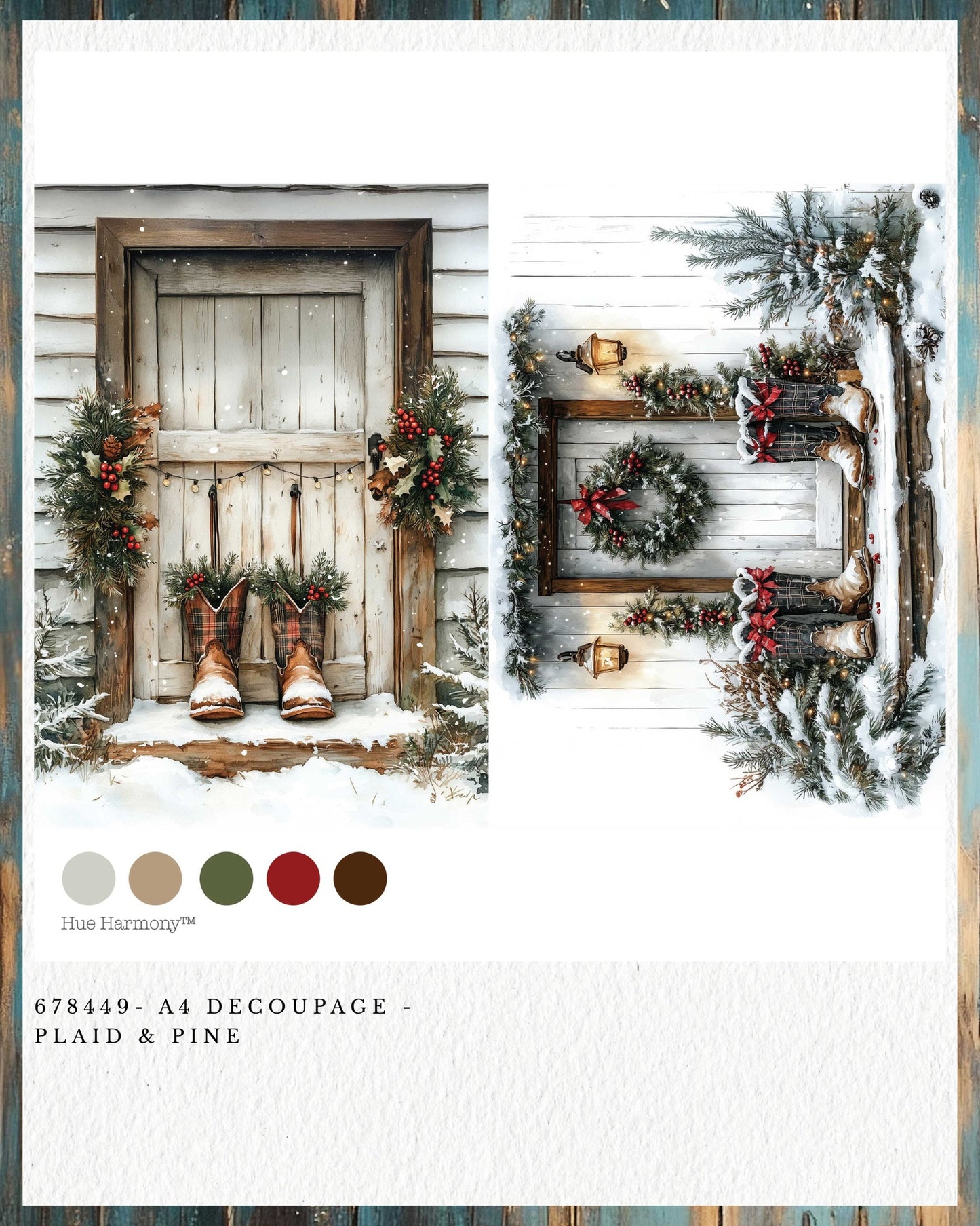 Plaid & Pine A4 Decoupage