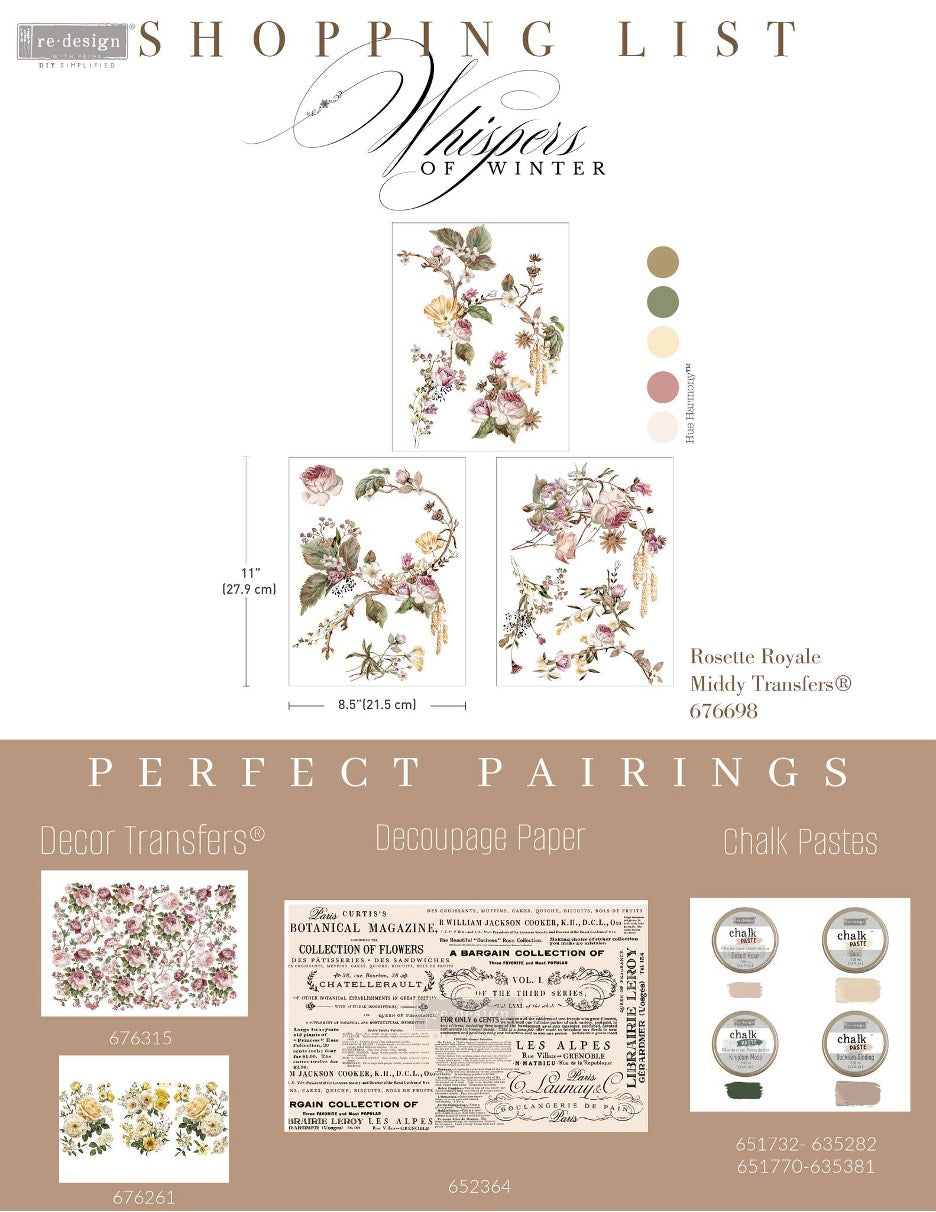 Rosette Royale Middy Transfers