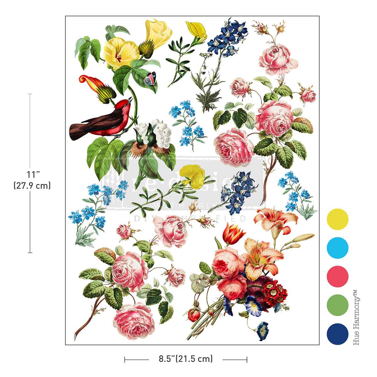 Rustic Romance H2O Transfers Single Sheet Gold