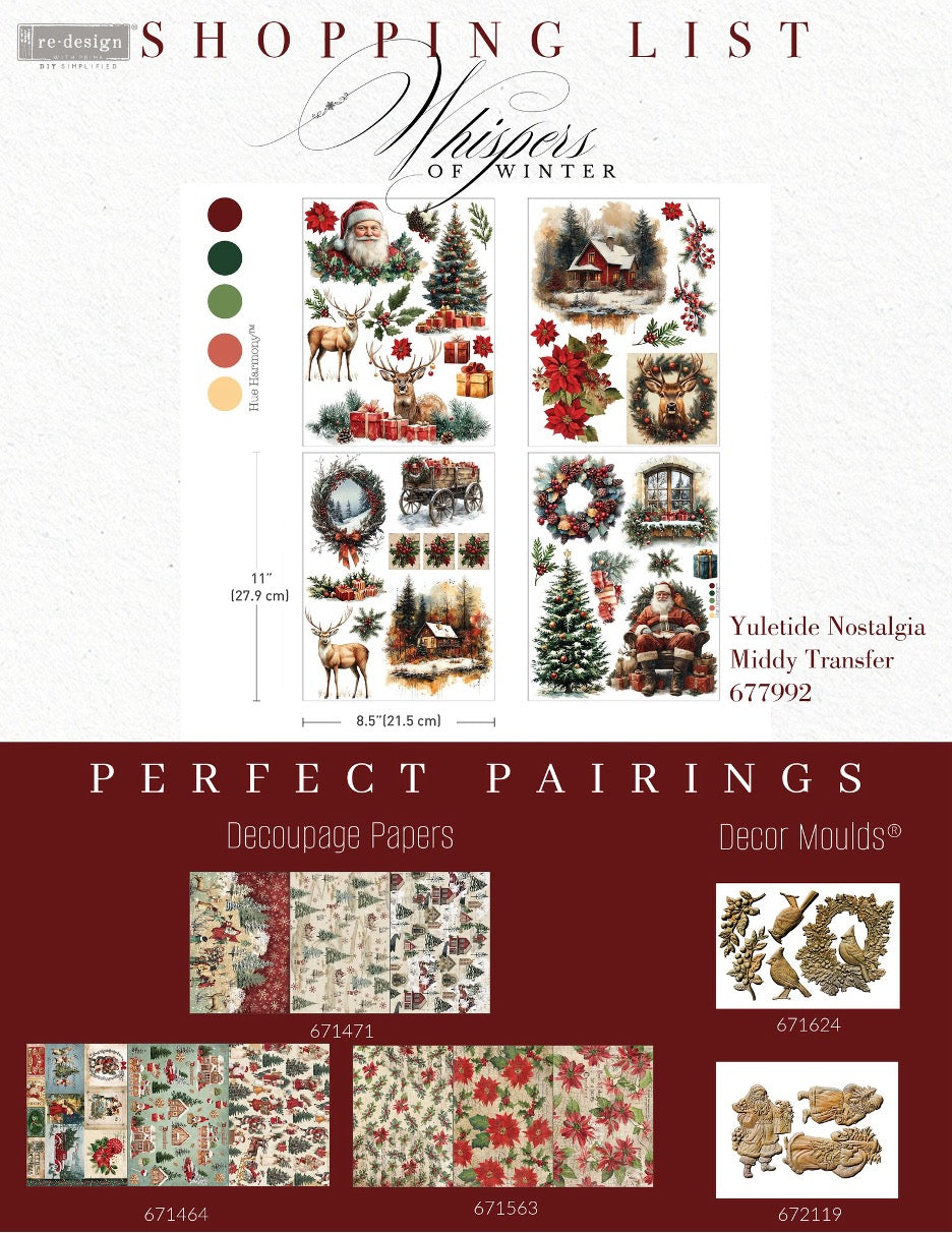 Yuletide Nostalgia Middy Transfers
