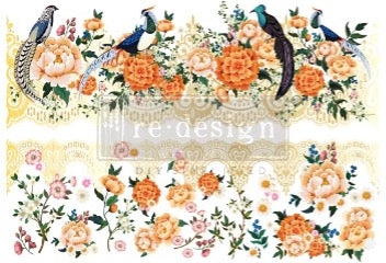 Cece Pheasants & Peonies Decor Transfers