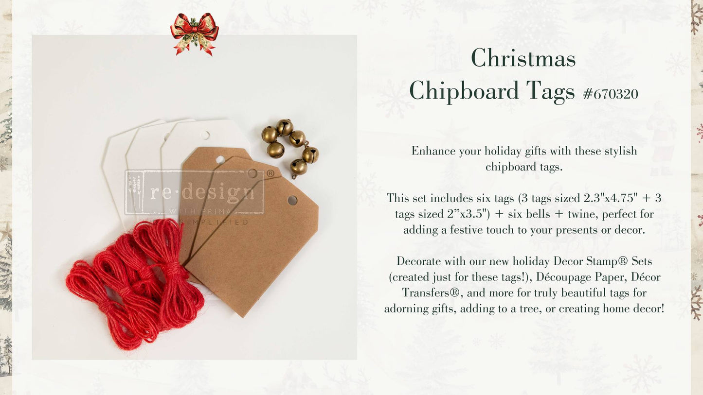 Christmas Chipboard Tags