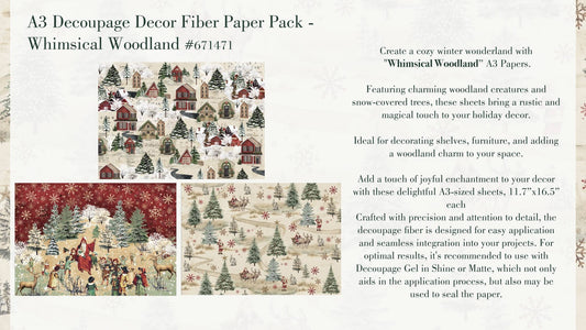 Decoupage Fiber Pack - Whimsical Woodland