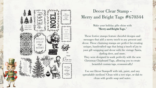 Decor Clear Stamp - Merry and Bright Tags