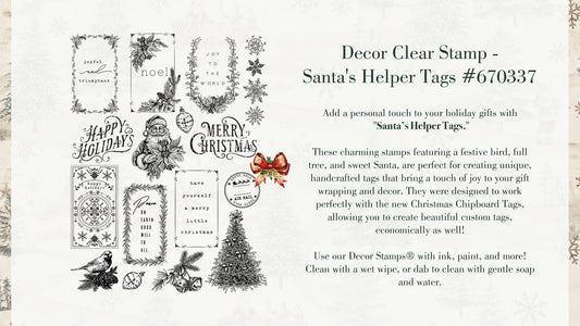 Decor Clear Stamp - Santa's Helper Tags