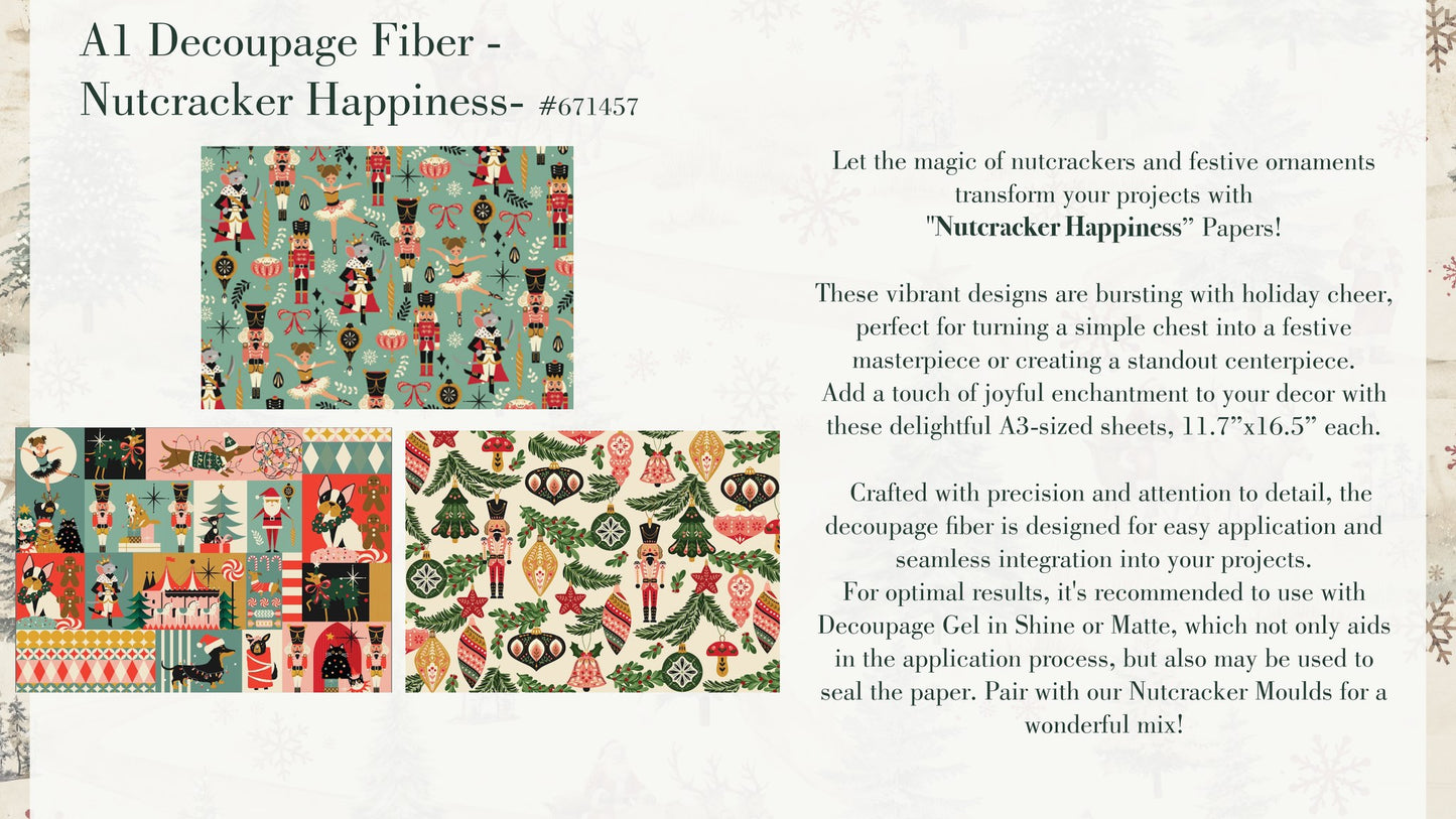 Decoupage Fiber Pack - Nutcracker Happiness