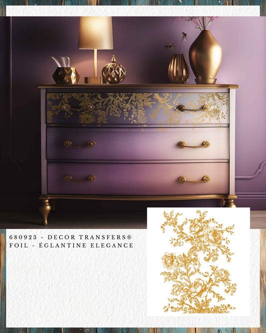 Églantine Elegance Foil Decor Transfers