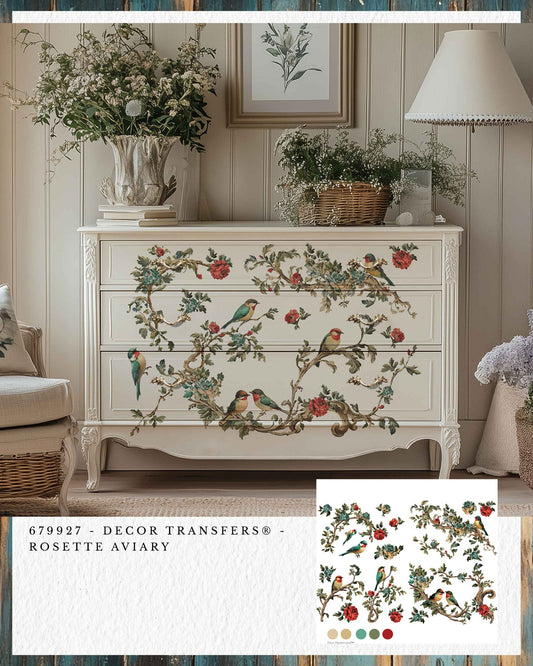 Rosette Aviary Decor Transfers