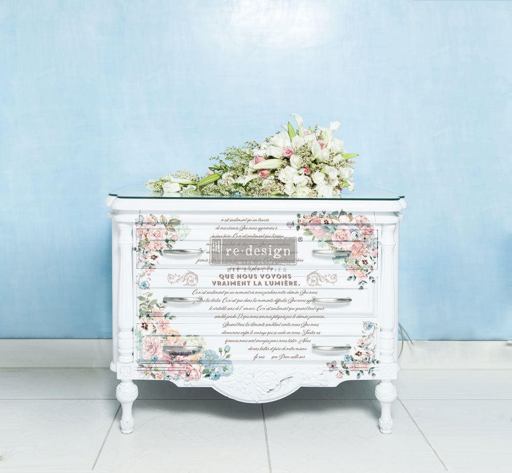 Pure Light Floral Decor Transfers