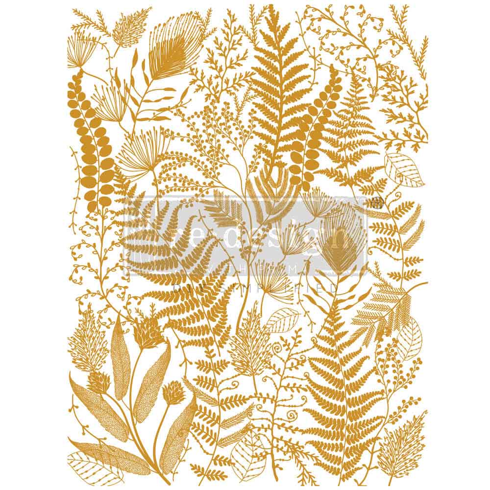 Kacha Foliage Finesse Decor Transfers (Gold Foil)