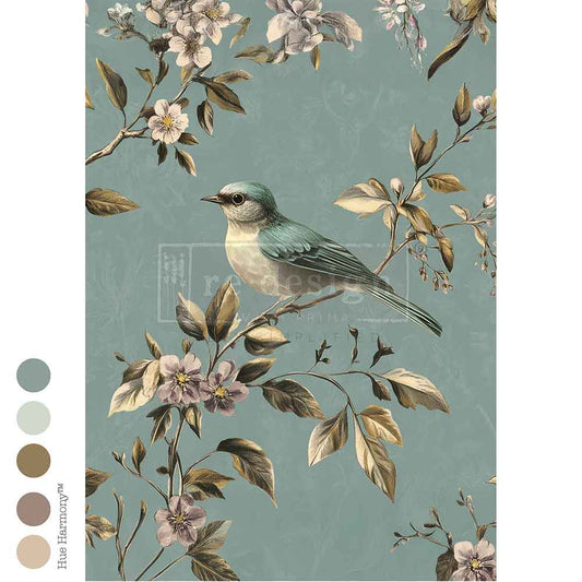Blue Song A1 Decoupage Fiber