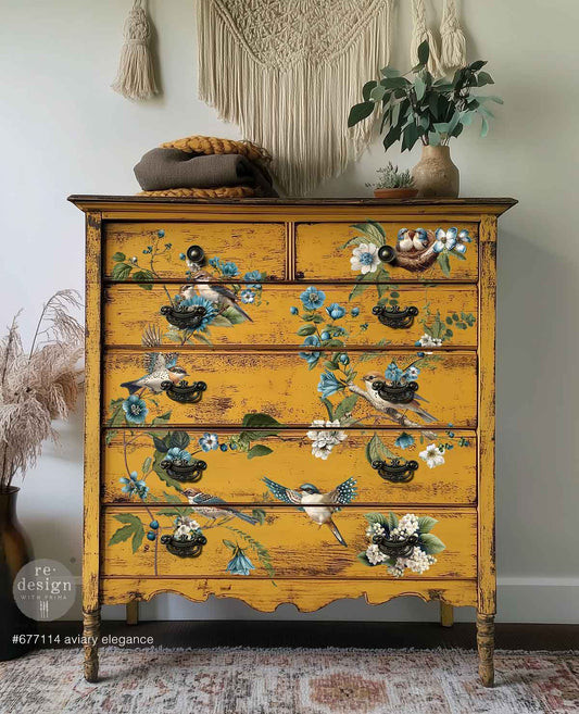 Aviary Elegance Decor Transfers
