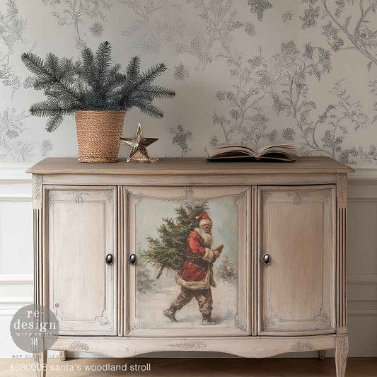 Santa's Woodland Stroll A3 Decoupage Fiber Pack