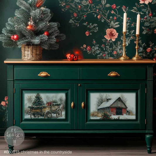 Christmas in the Countryside A3 Decoupage Fiber Pack