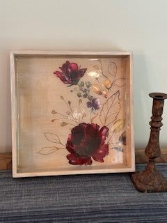 Floral Wooden Tray