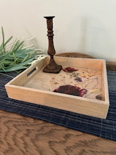 Floral Wooden Tray