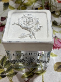 Rose Glass Canister