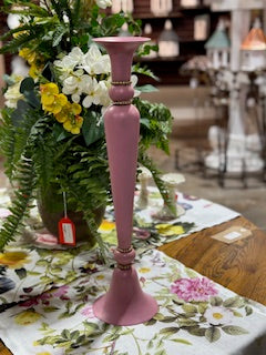 Pink Vintage Pottery Barn Candlestick (Tall)