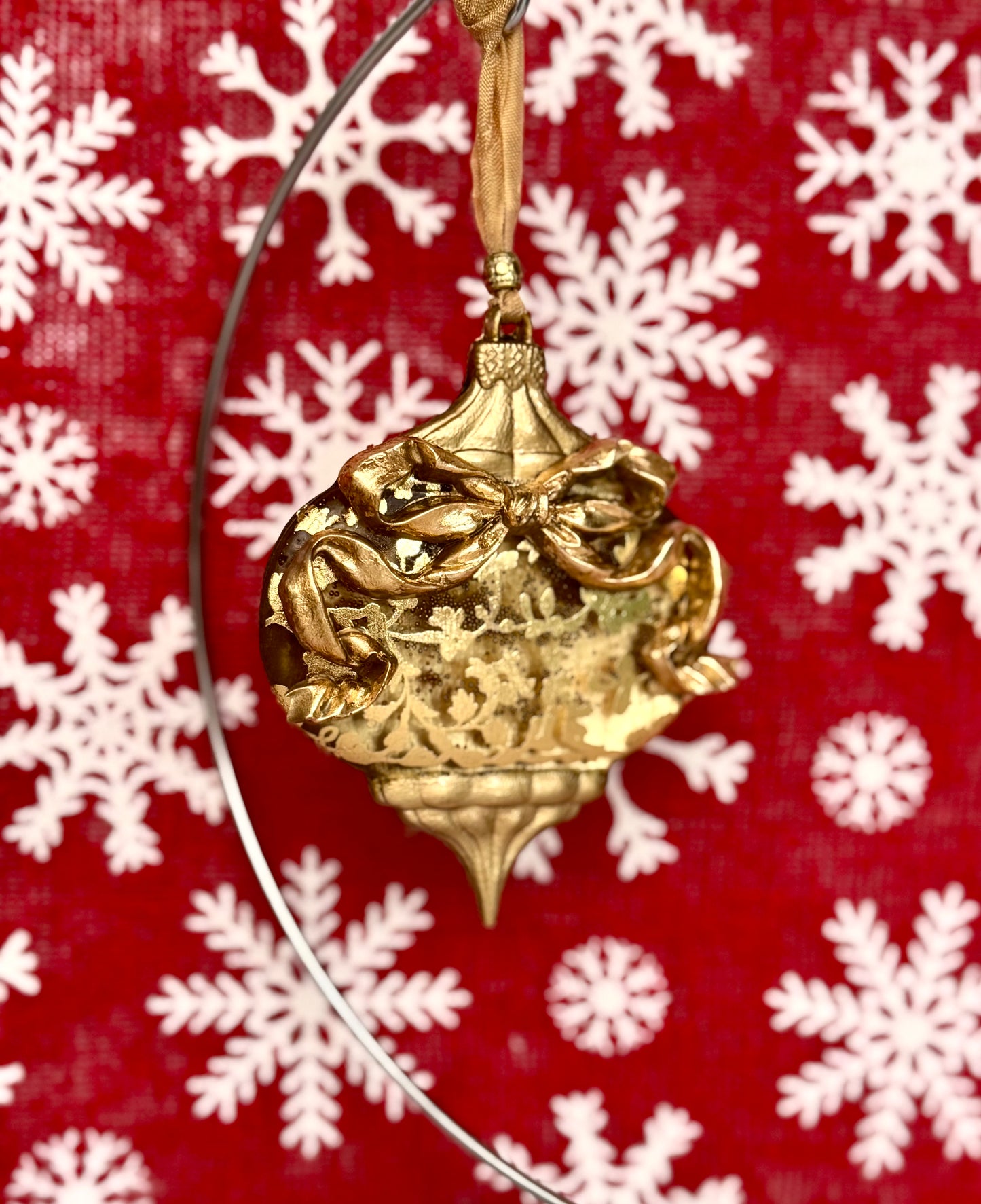 Golden Bow Ornament
