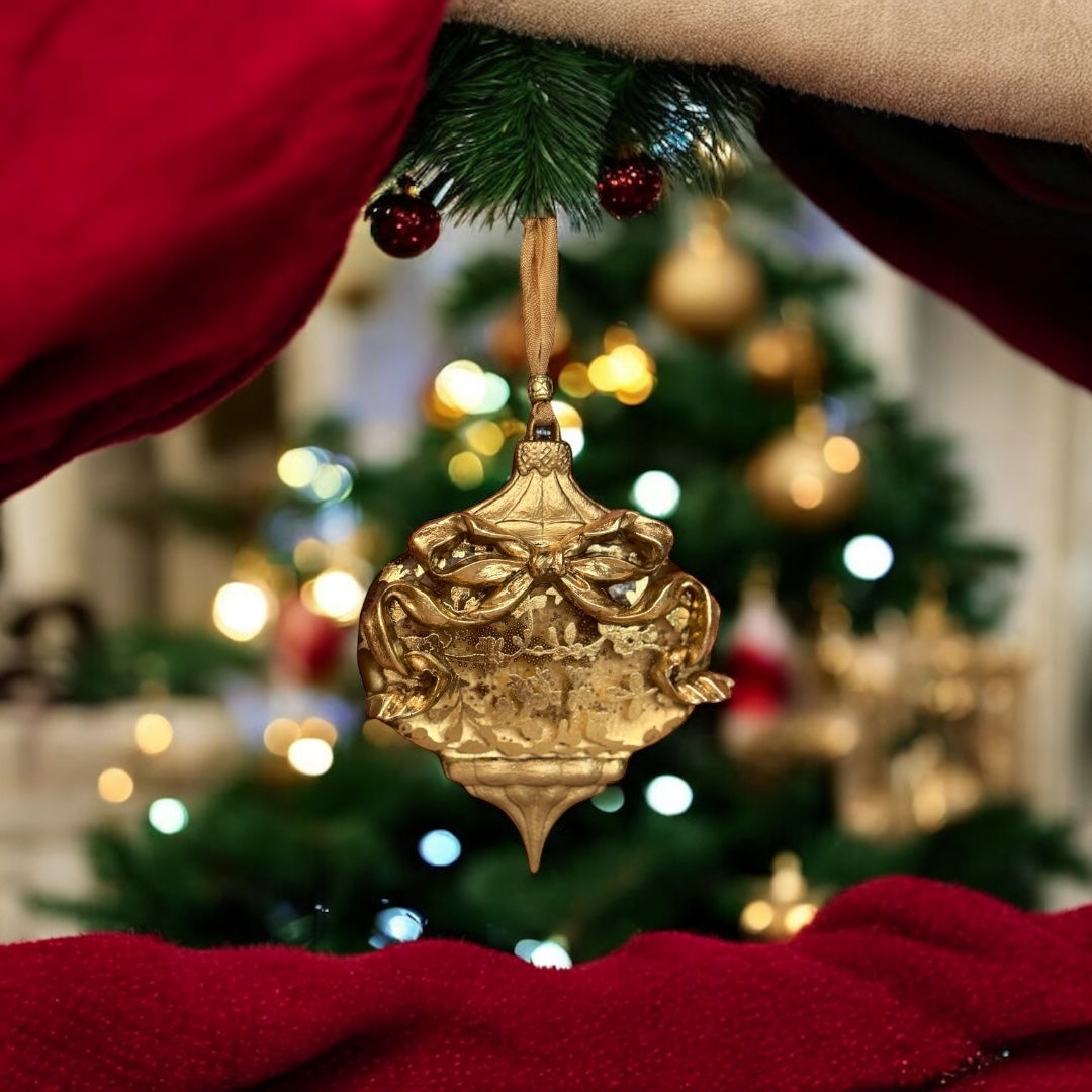 Golden Bow Ornament