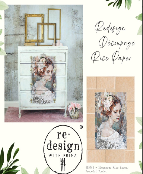 Peaceful Ponder Decoupage Rice Paper