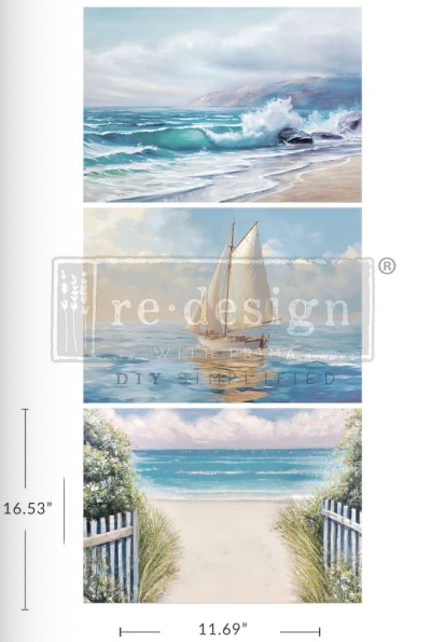 Seascape Melody Decoupage Tissue Paper Pack