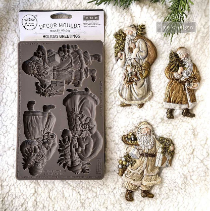 Holiday Greetings Decor Moulds