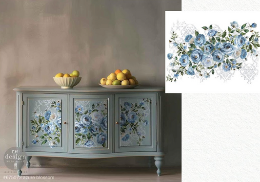 Azure Blossom Decor Transfers