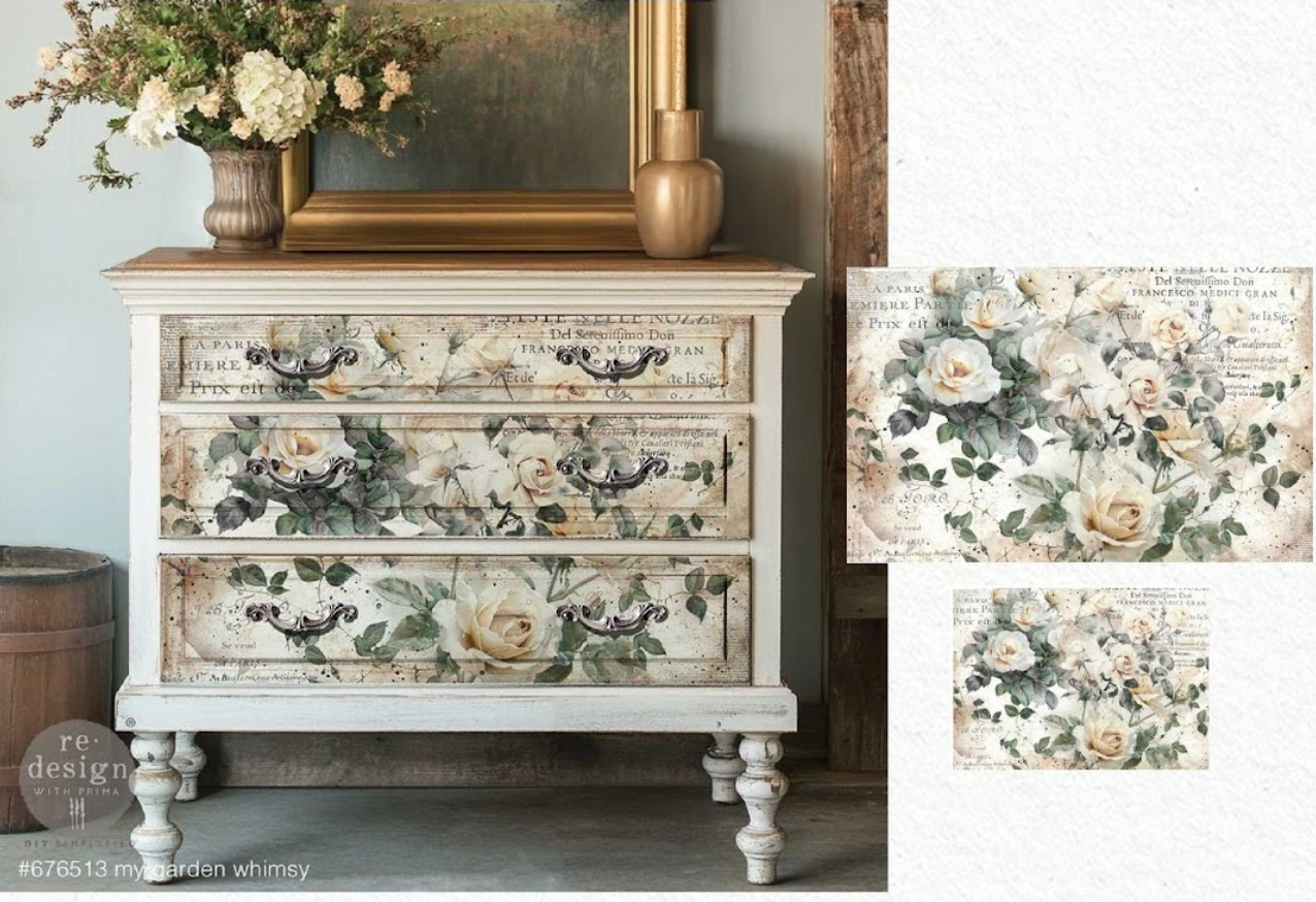 My Garden Whimsy Double Delight Decoupage Fiber Paper Set