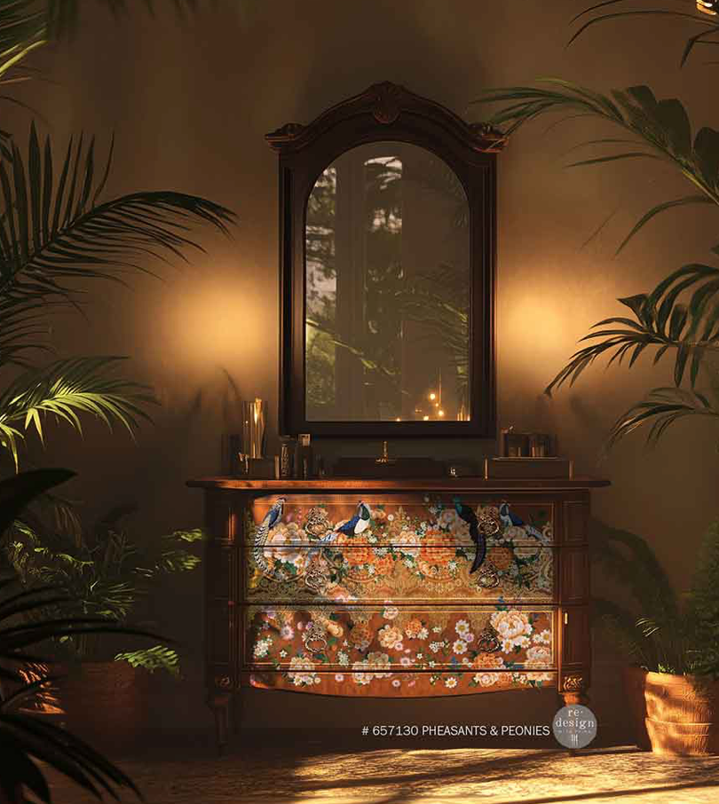 Cece Restyled Pheasants & Peonies Decor Transfers